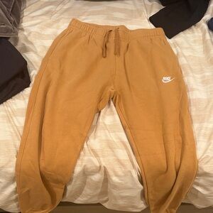 Nike Kids Caramel Joggers with White Swoosh